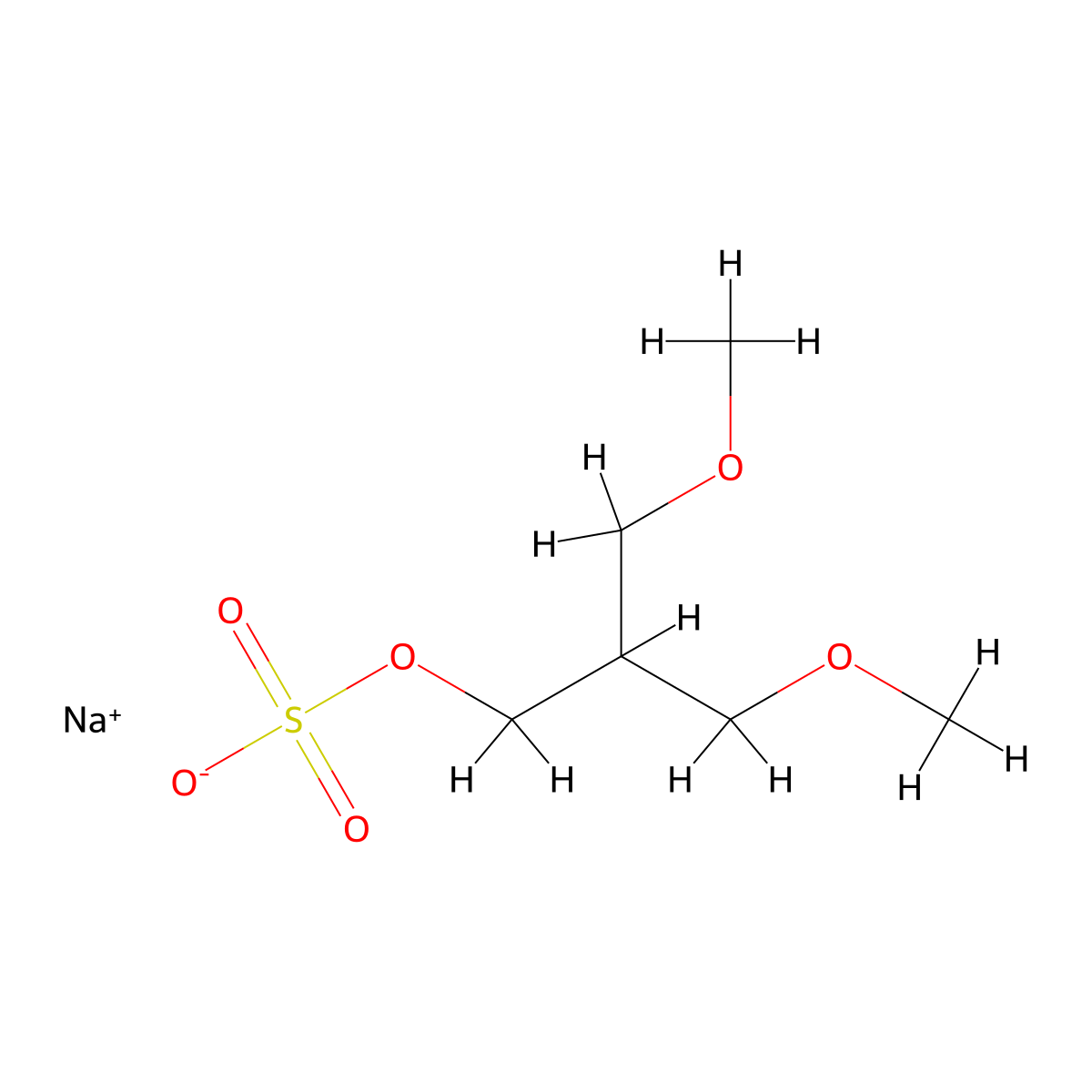 Sodium 3-methoxy-2-(methoxymethyl)propyl sulfate molecular structure, CAS 2377031-59-7