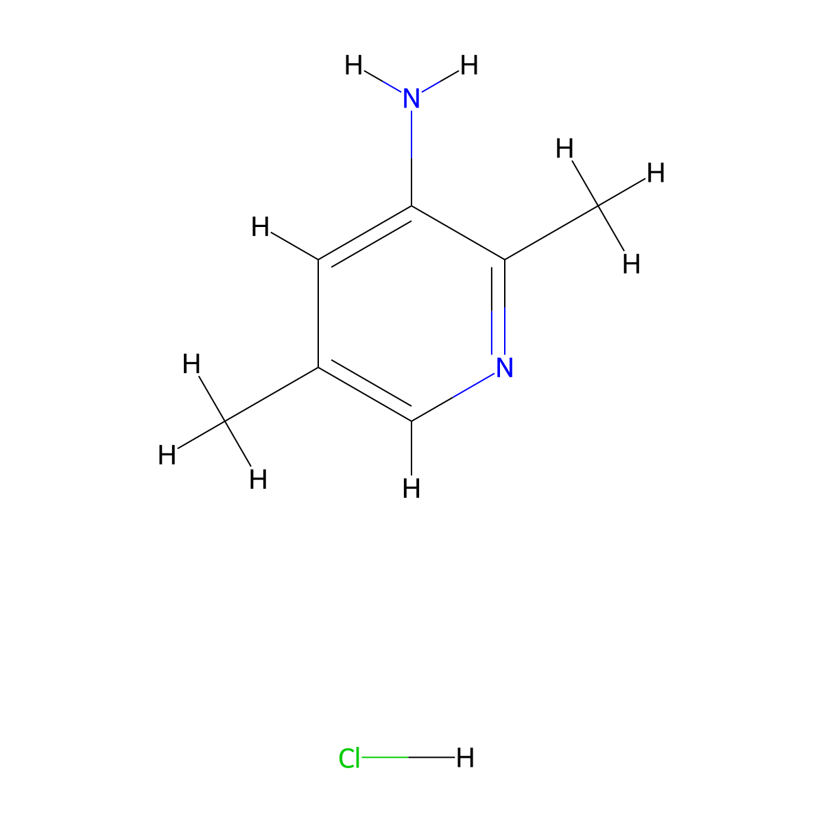 2,5-Dimethylpyridin-3-amine hydrochloride molecular structure, CAS 2377031-75-7