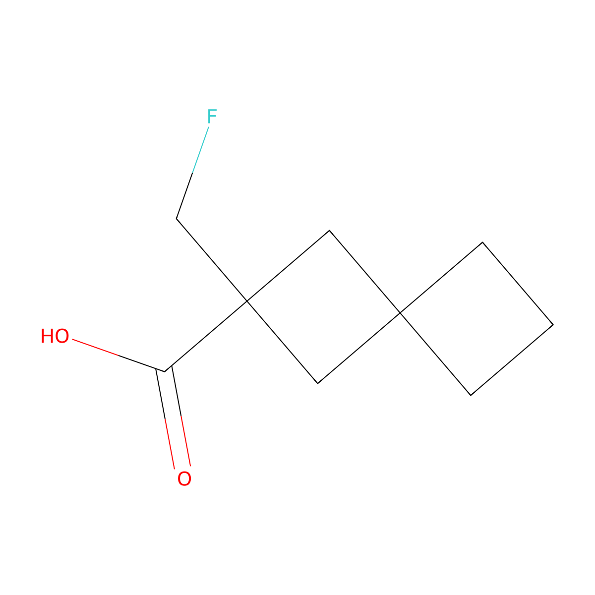 2-(Fluoromethyl)spiro[3.3]heptane-2-carboxylic acid molecular structure, CAS 2377031-81-5