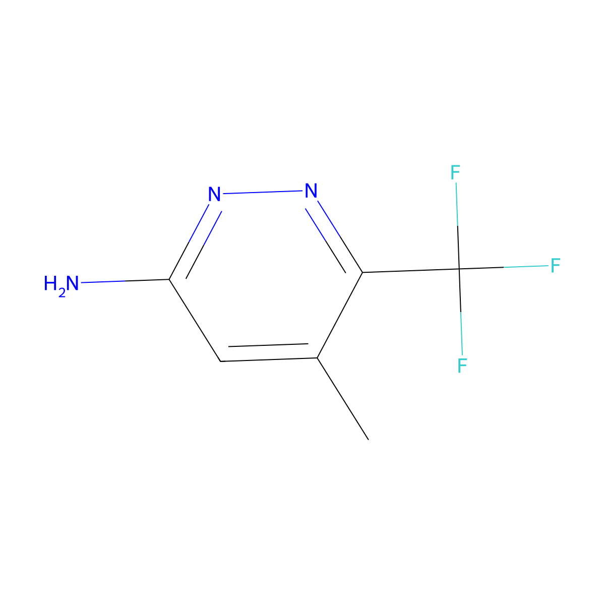 5-Methyl-6-(trifluoromethyl)pyridazin-3-amine molecular structure, CAS 2377031-95-1
