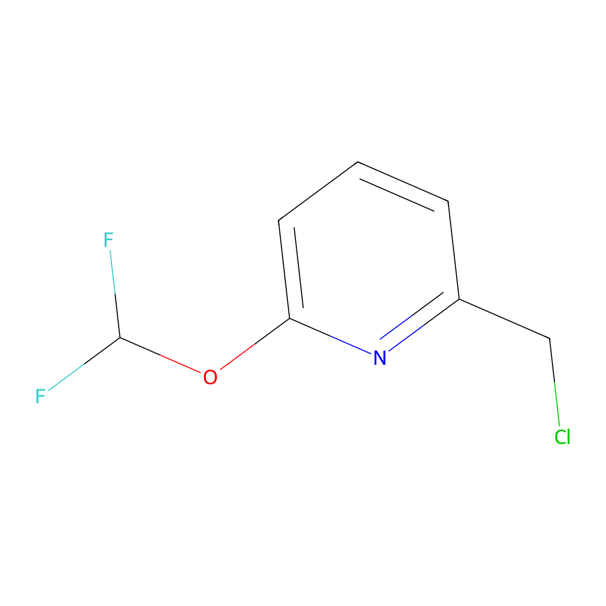 2-(Chloromethyl)-6-(difluoromethoxy)pyridine molecular structure, CAS 2377032-29-4