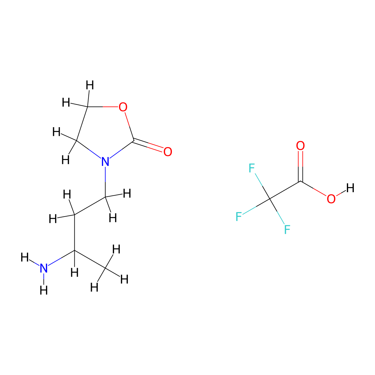 3-(3-Aminobutyl)-1,3-oxazolidin-2-one,trifluoroaceticacid molecular structure, CAS 2377032-35-2