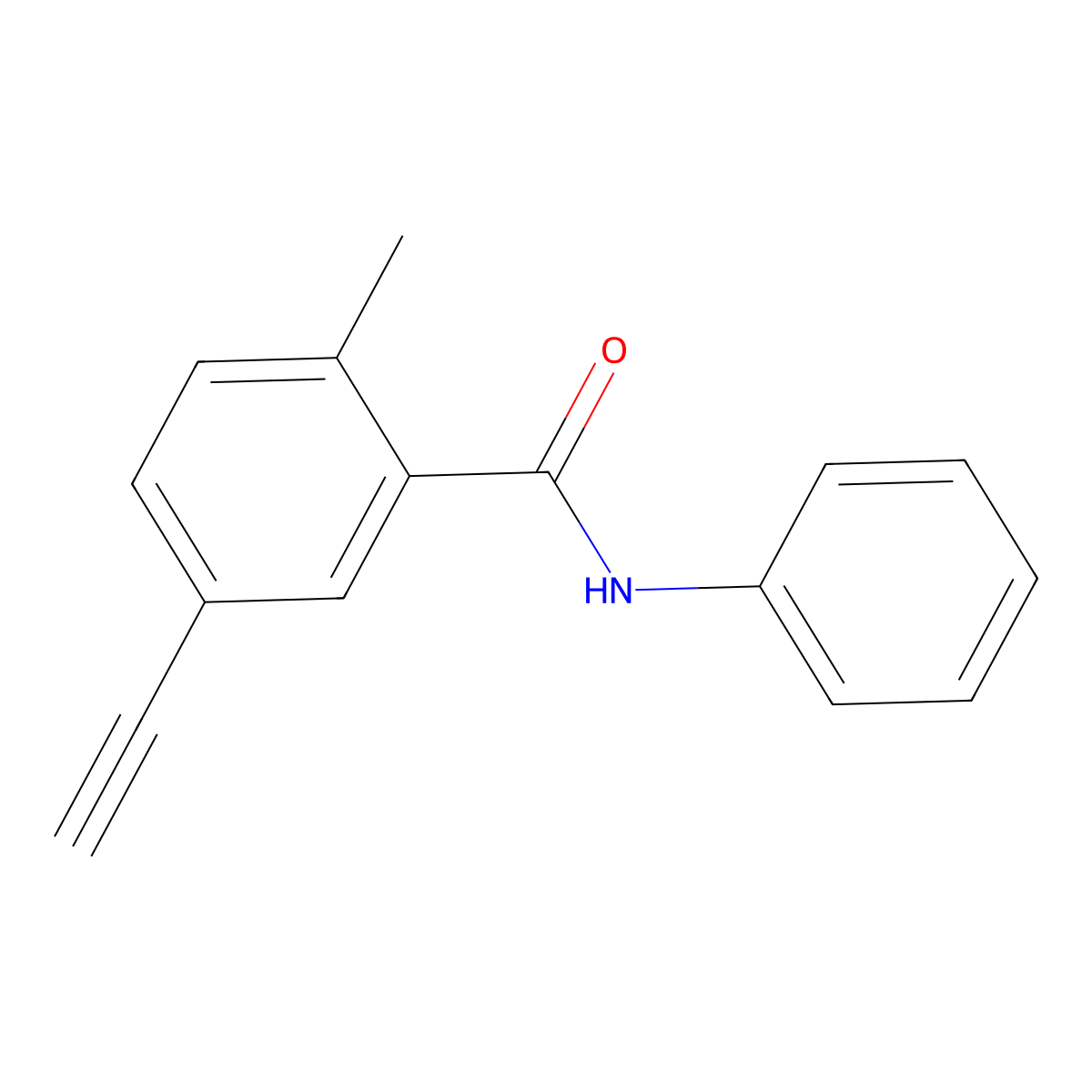 5-ethynyl-2-methyl-N-phenylbenzamide molecular structure, CAS 2377032-41-0