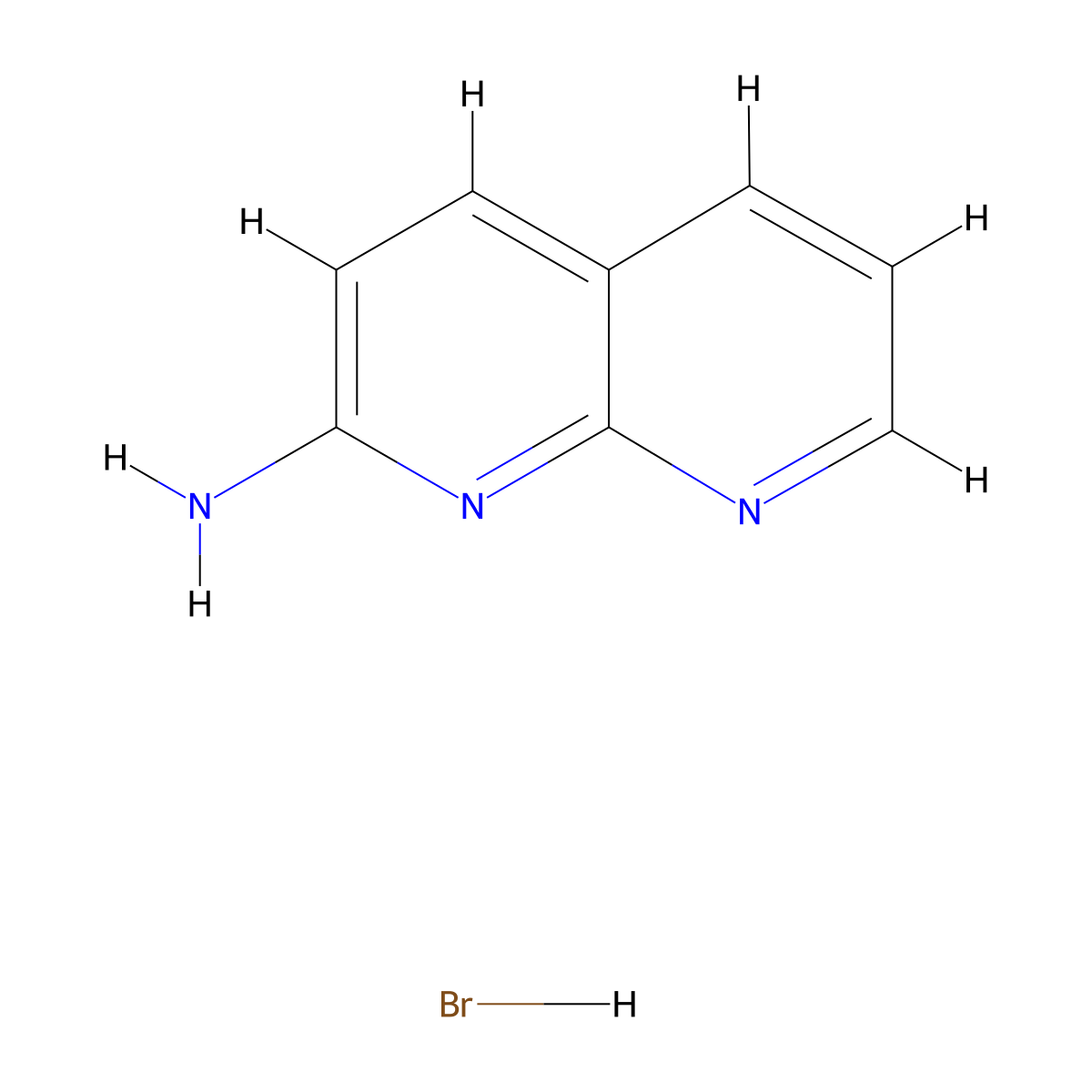 1,8-Naphthyridin-2-amine hydrobromide molecular structure, CAS 2377032-46-5