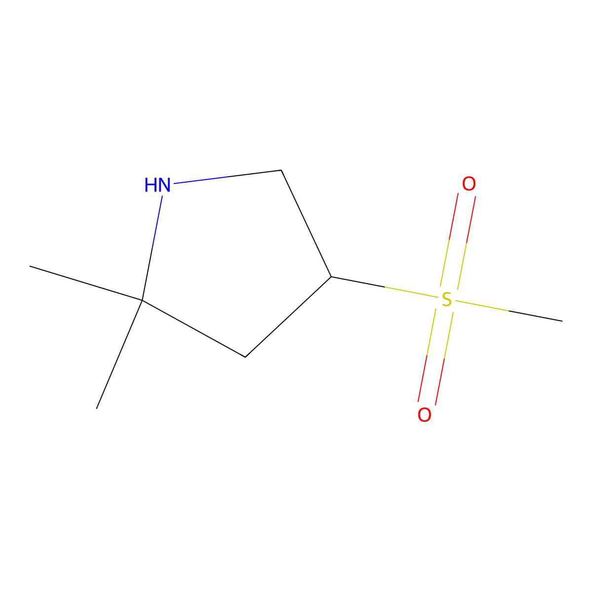 4-Methanesulfonyl-2,2-dimethylpyrrolidine molecular structure, CAS 2377032-47-6