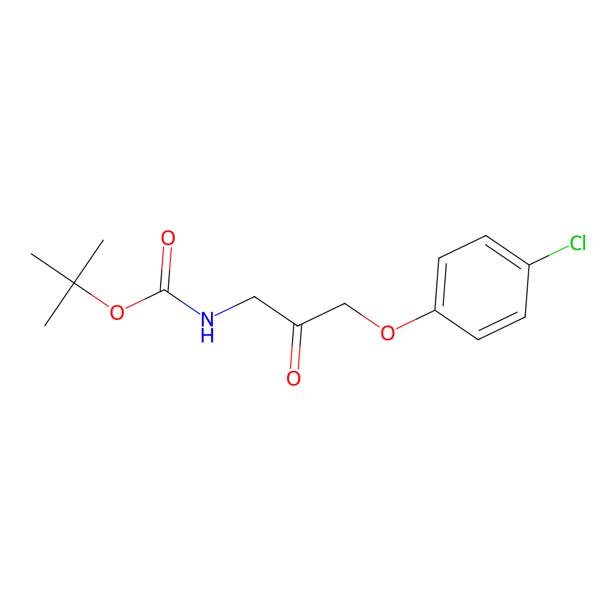 tert-butyl N-[3-(4-chlorophenoxy)-2-oxopropyl]carbamate molecular structure, CAS 2377032-51-2