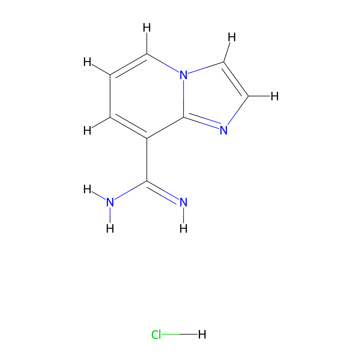 Imidazo[1,2-a]pyridine-8-carboximidamide hydrochloride molecular structure, CAS 2377032-56-7