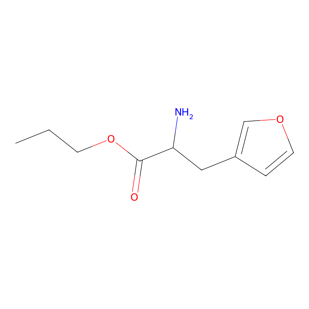 Propyl 2-amino-3-(furan-3-yl)propanoate molecular structure, CAS 2377032-64-7