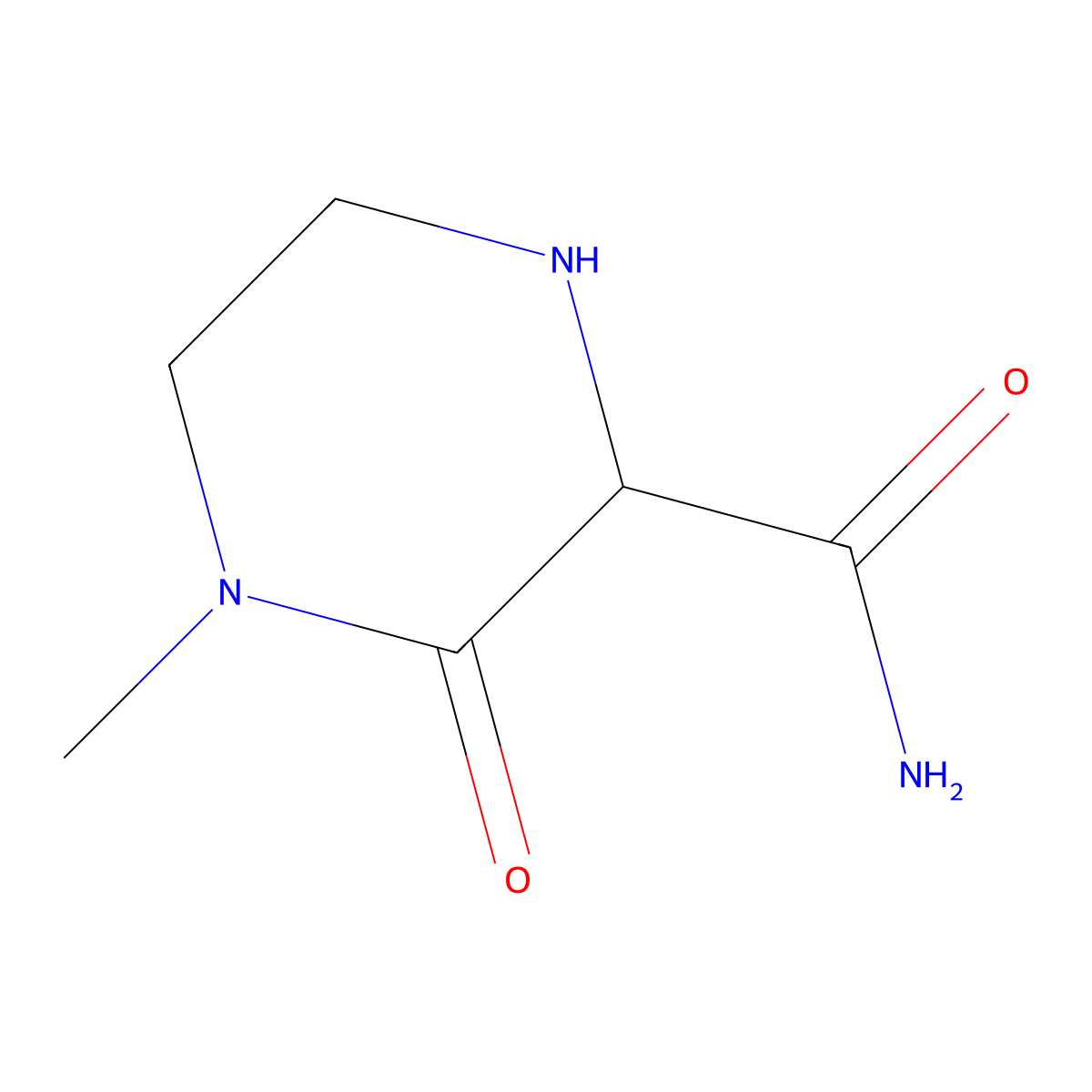 4-Methyl-3-oxopiperazine-2-carboxamide molecular structure, CAS 2377032-70-5