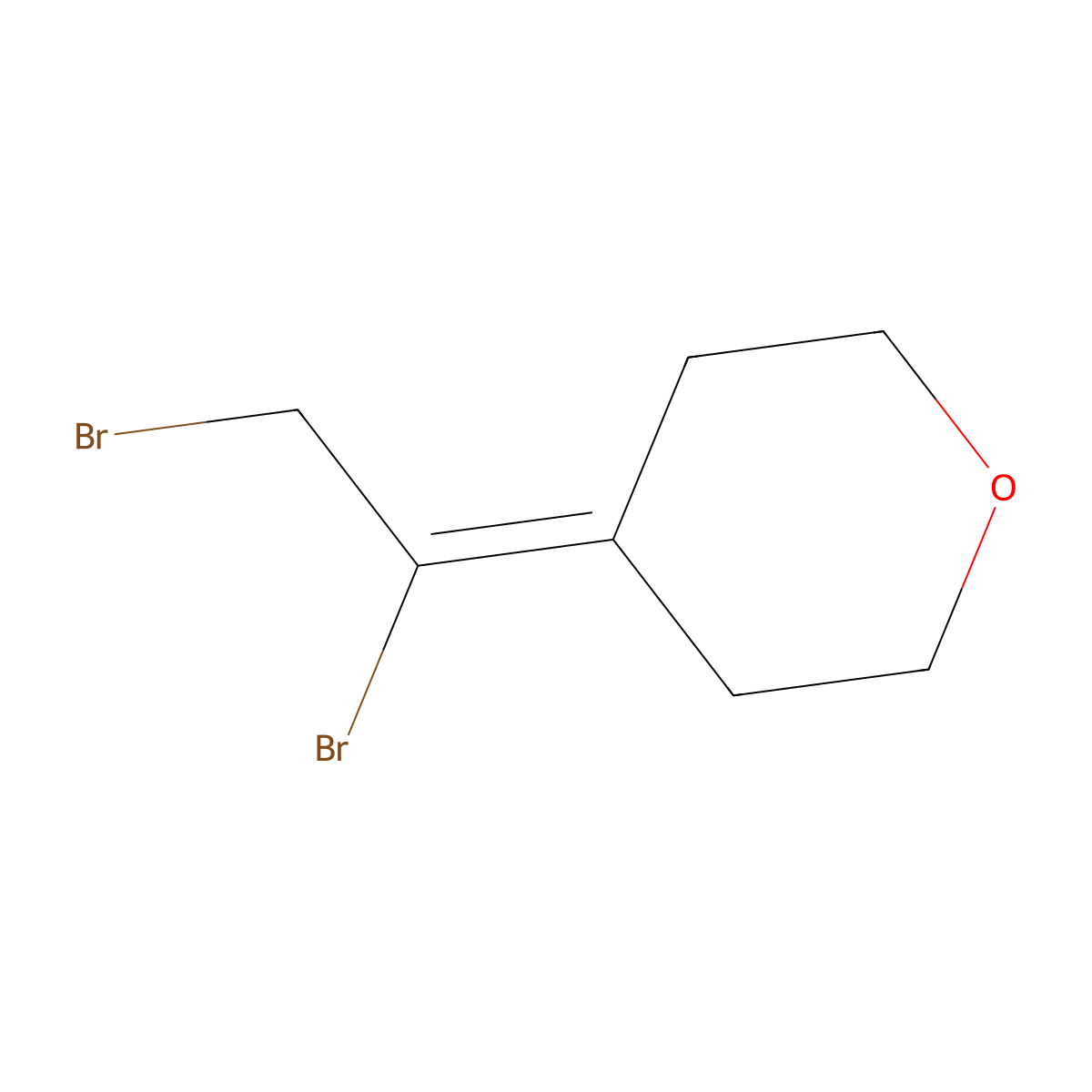 4-(1,2-Dibromoethylidene)oxane molecular structure, CAS 2377032-79-4