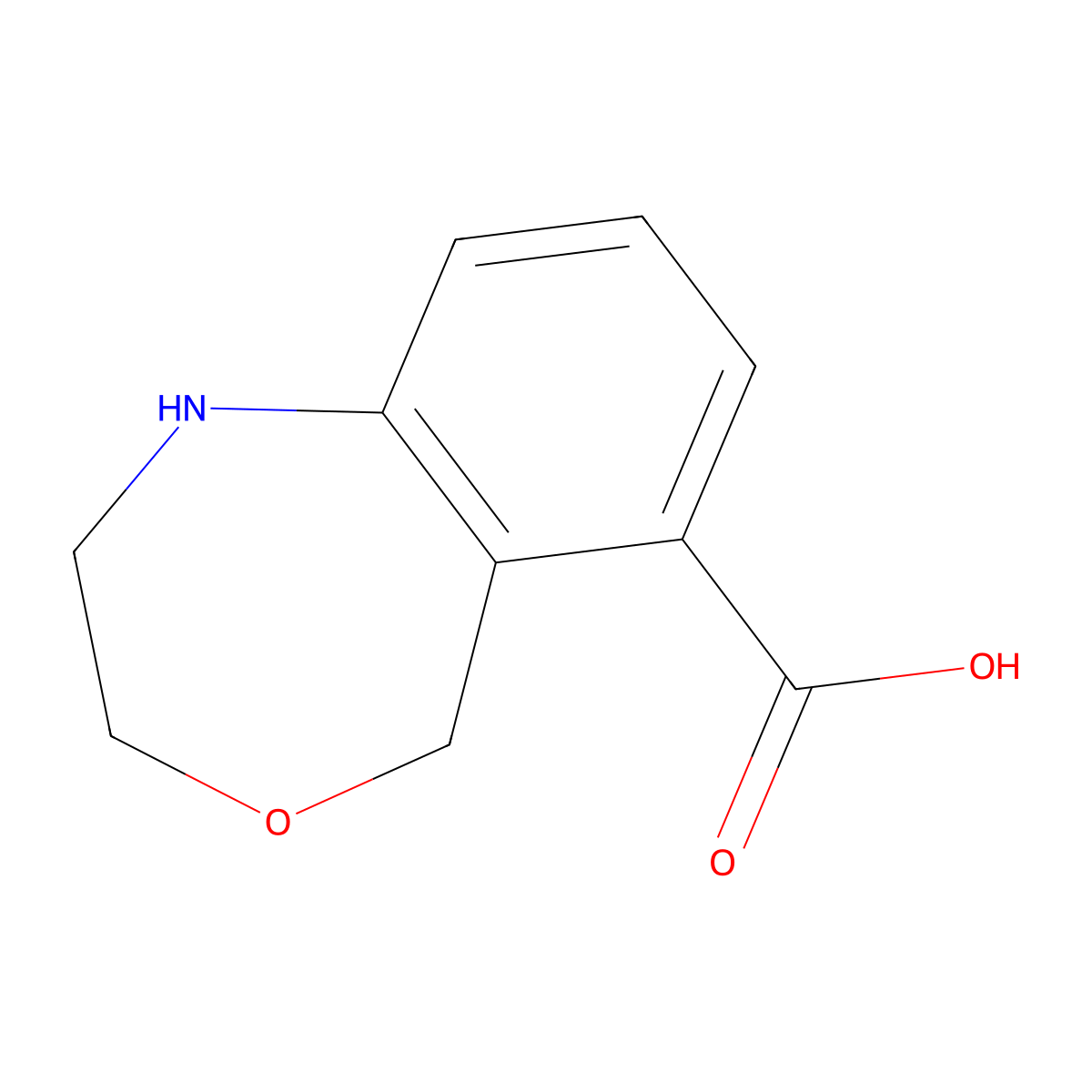 1,2,3,5-Tetrahydro-4,1-benzoxazepine-6-carboxylic acid molecular structure, CAS 2377032-84-1