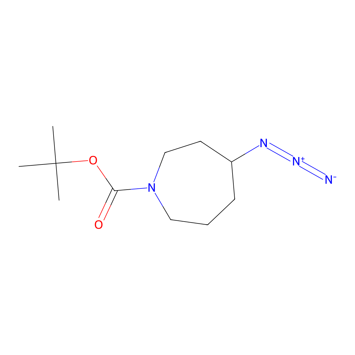 Tert-butyl 4-azidoazepane-1-carboxylate molecular structure, CAS 2377032-97-6