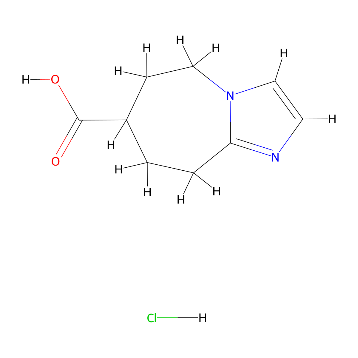 5H,6H,7H,8H,9H-imidazo[1,2-a]azepine-7-carboxylic acid hydrochloride molecular structure, CAS 2377033-25-3