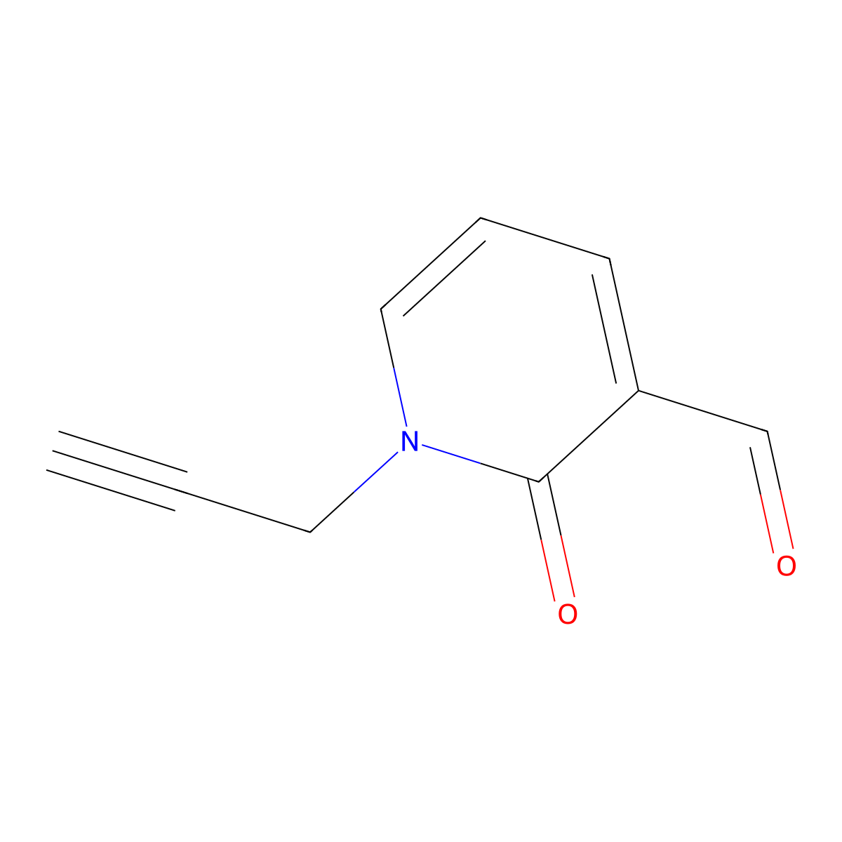 2-Oxo-1-(prop-2-YN-1-YL)-1,2-dihydropyridine-3-carbaldehyde molecular structure, CAS 2377033-28-6