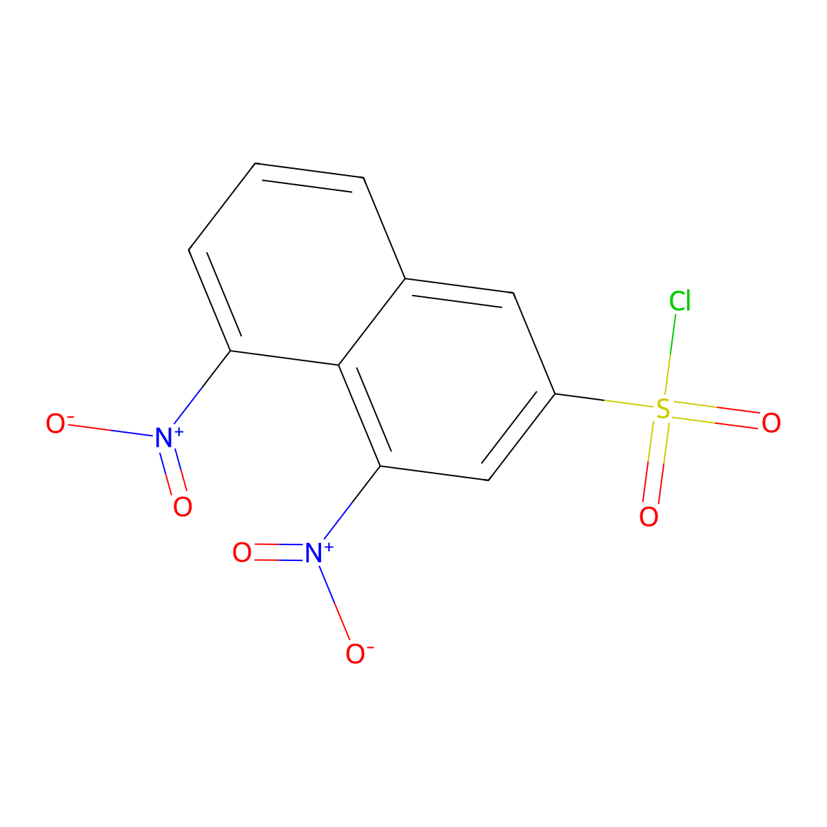 4,5-Dinitronaphthalene-2-sulfonyl chloride molecular structure, CAS 2377033-43-5