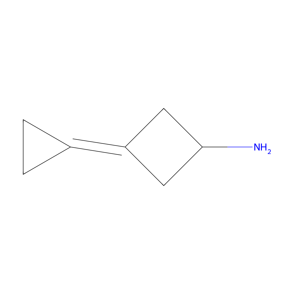 3-Cyclopropylidenecyclobutan-1-amine molecular structure, CAS 2377033-47-9