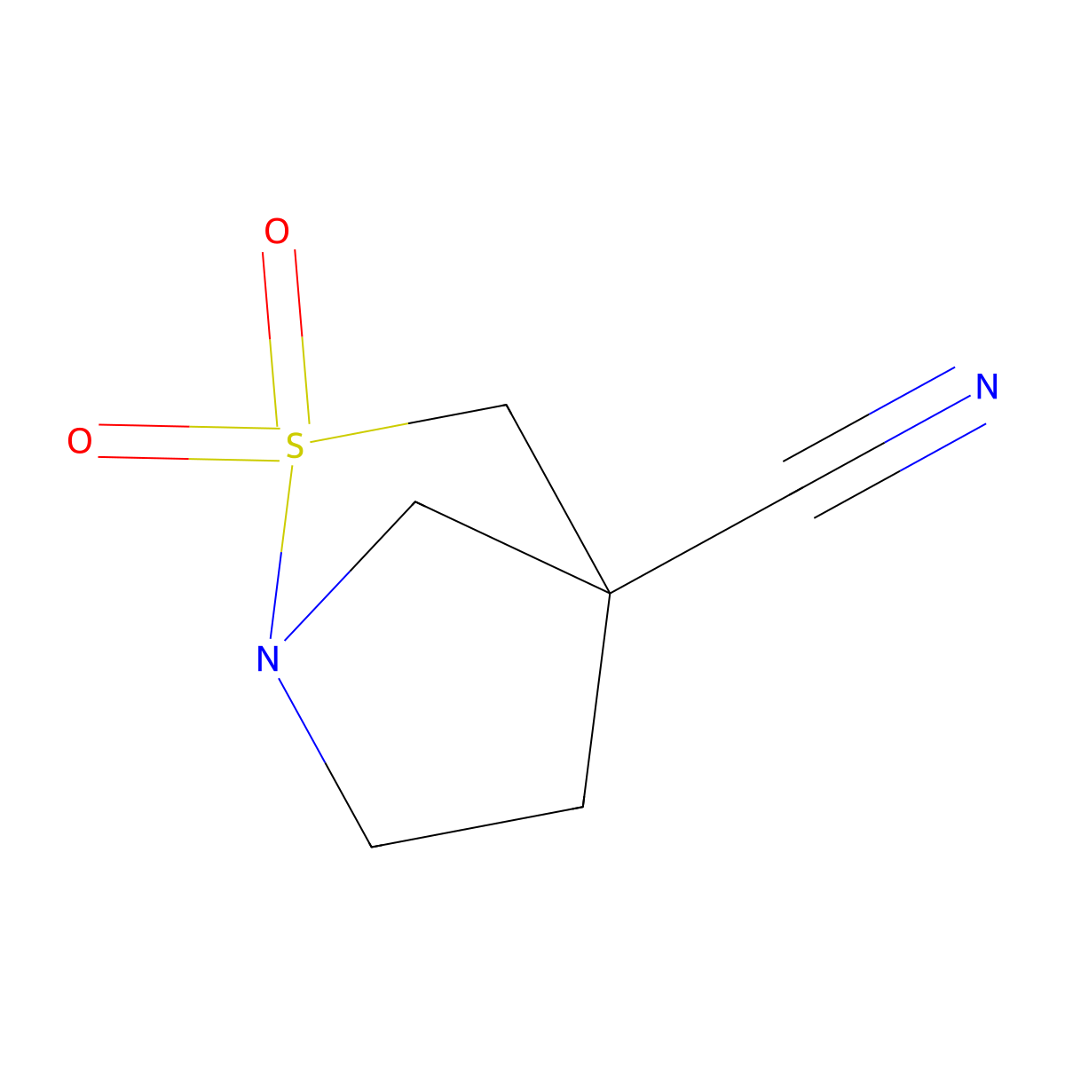 2,2-Dioxo-2lambda6-thia-1-azabicyclo[2.2.1]heptane-4-carbonitrile molecular structure, CAS 2377033-48-0