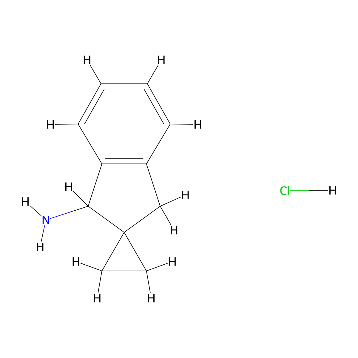 1',3'-Dihydrospiro[cyclopropane-1,2'-indene]-3'-amine hydrochloride molecular structure, CAS 2377033-61-7