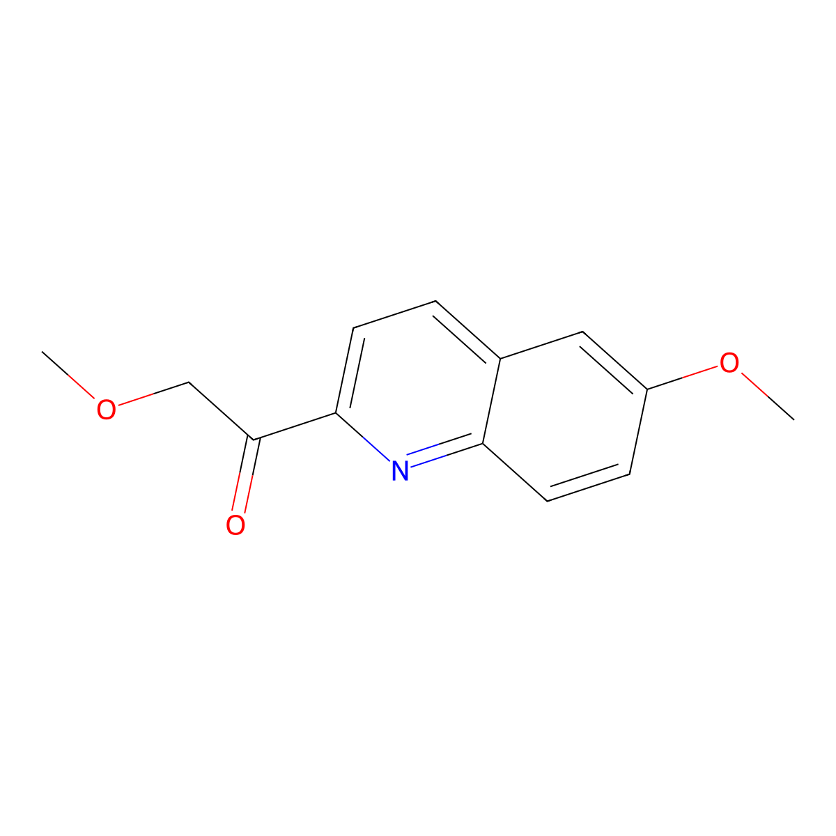 2-Methoxy-1-(6-methoxyquinolin-2-yl)ethan-1-one molecular structure, CAS 2377033-96-8