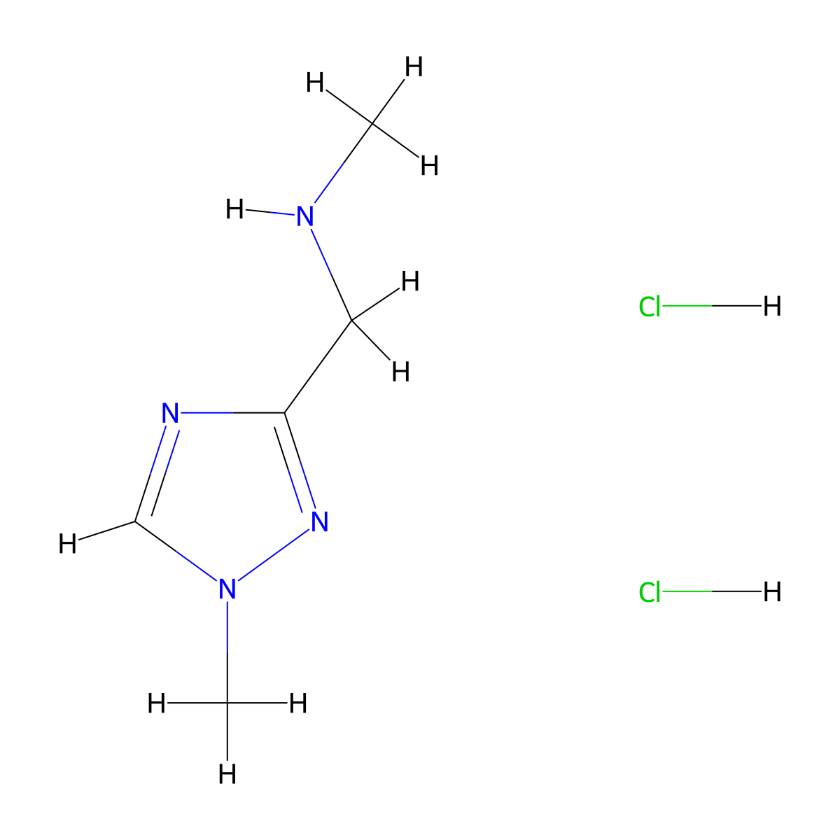 methyl[(1-methyl-1H-1,2,4-triazol-3-yl)methyl]amine dihydrochloride molecular structure, CAS 2377033-99-1