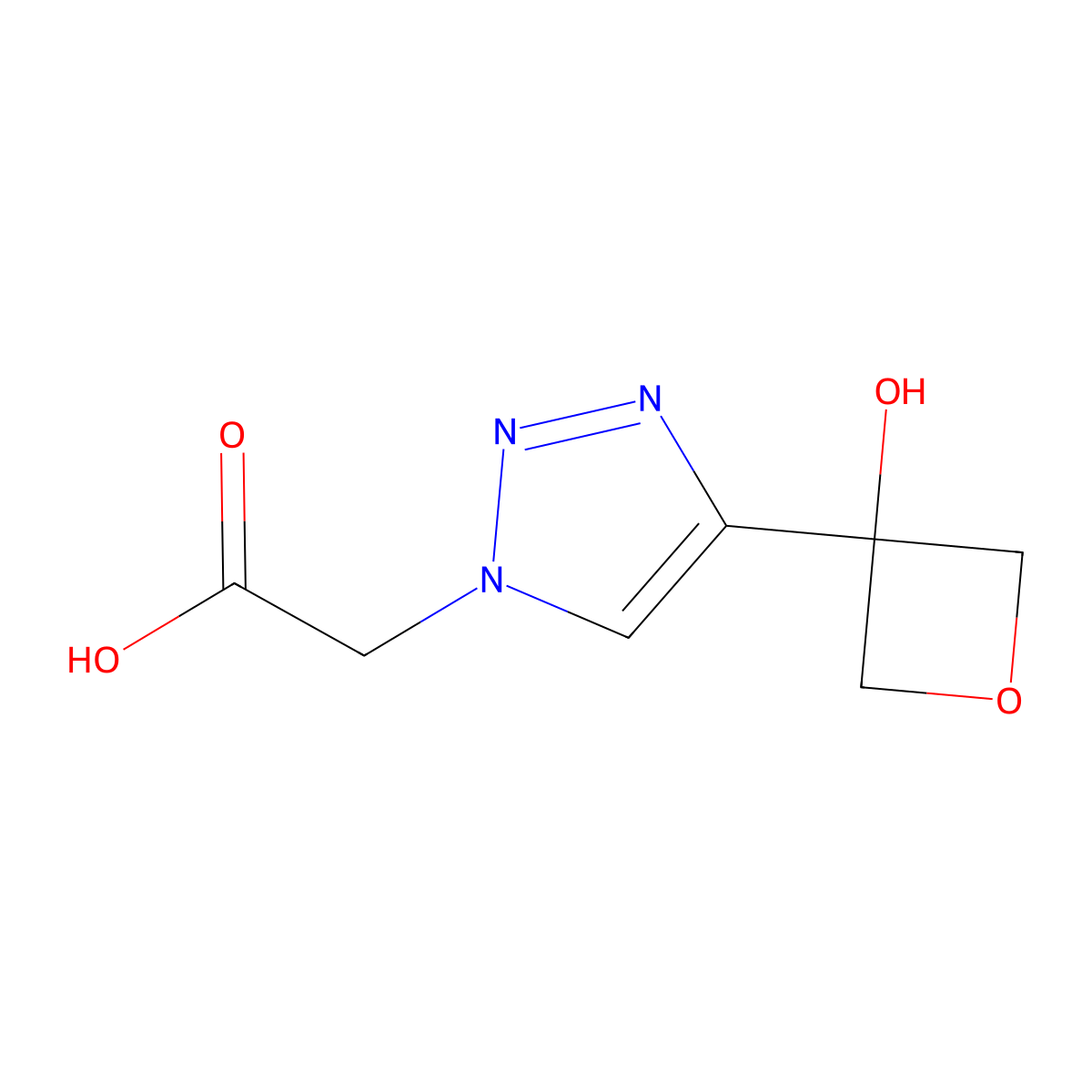 2-[4-(3-hydroxyoxetan-3-yl)-1H-1,2,3-triazol-1-yl]acetic acid molecular structure, CAS 2377034-01-8