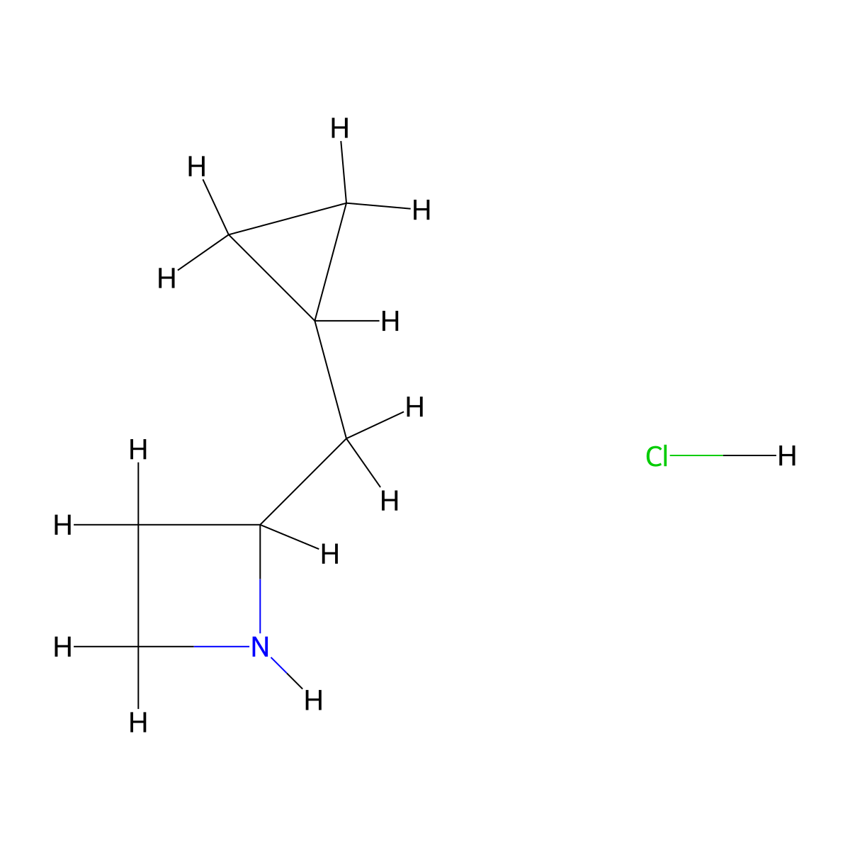 2-(Cyclopropylmethyl)azetidine hydrochloride molecular structure, CAS 2377034-14-3