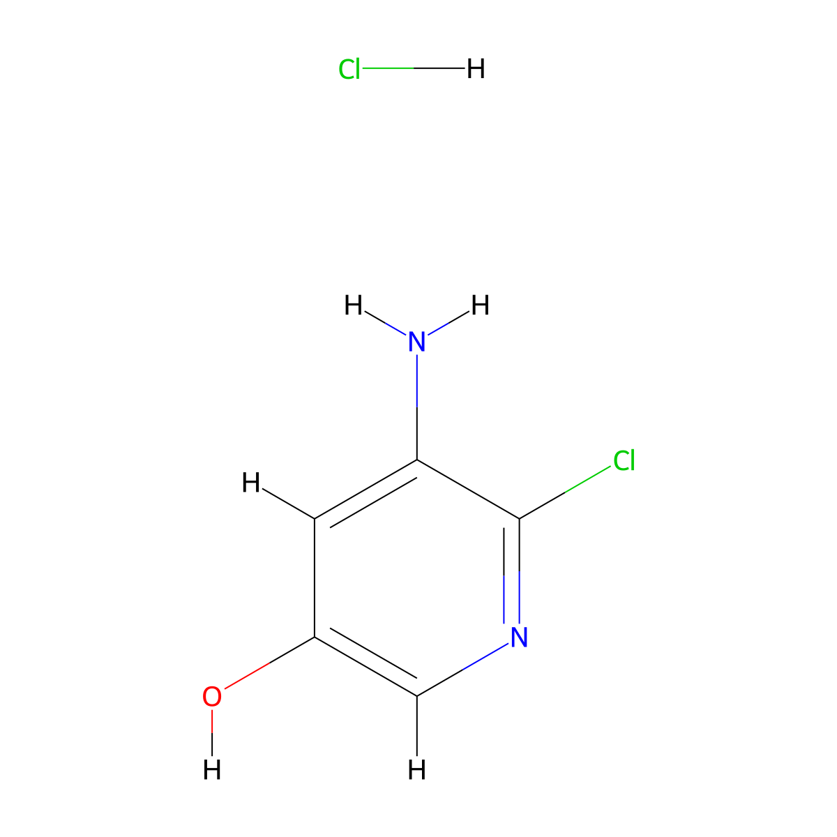 5-Amino-6-chloropyridin-3-ol hydrochloride molecular structure, CAS 2377034-20-1