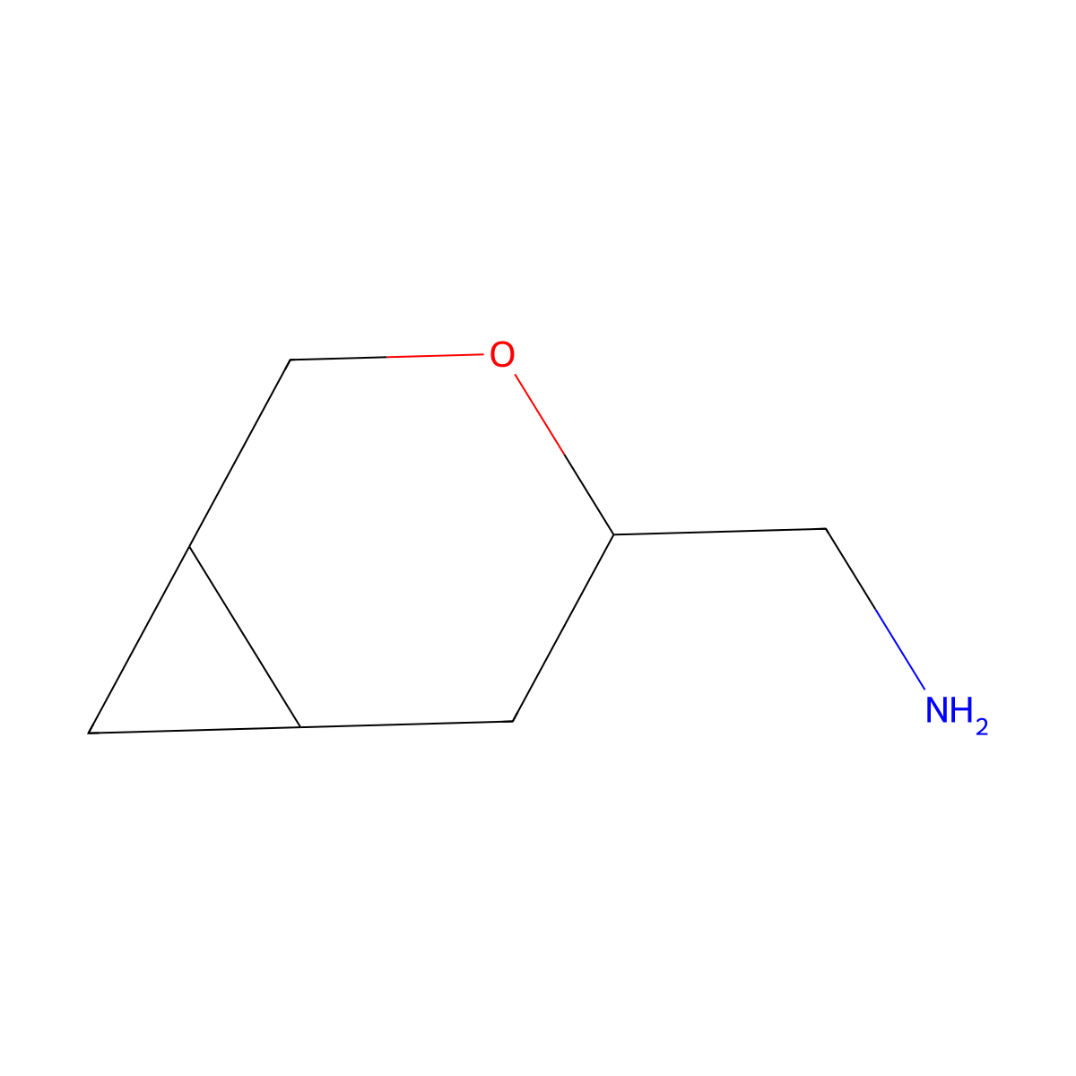 (3-Oxabicyclo(4.1.0)heptan-4-yl)methanamine molecular structure, CAS 2377034-29-0