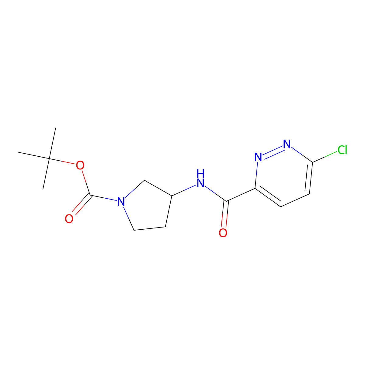Tert-butyl3-(6-chloropyridazine-3-amido)pyrrolidine-1-carboxylate molecular structure, CAS 2377034-40-5