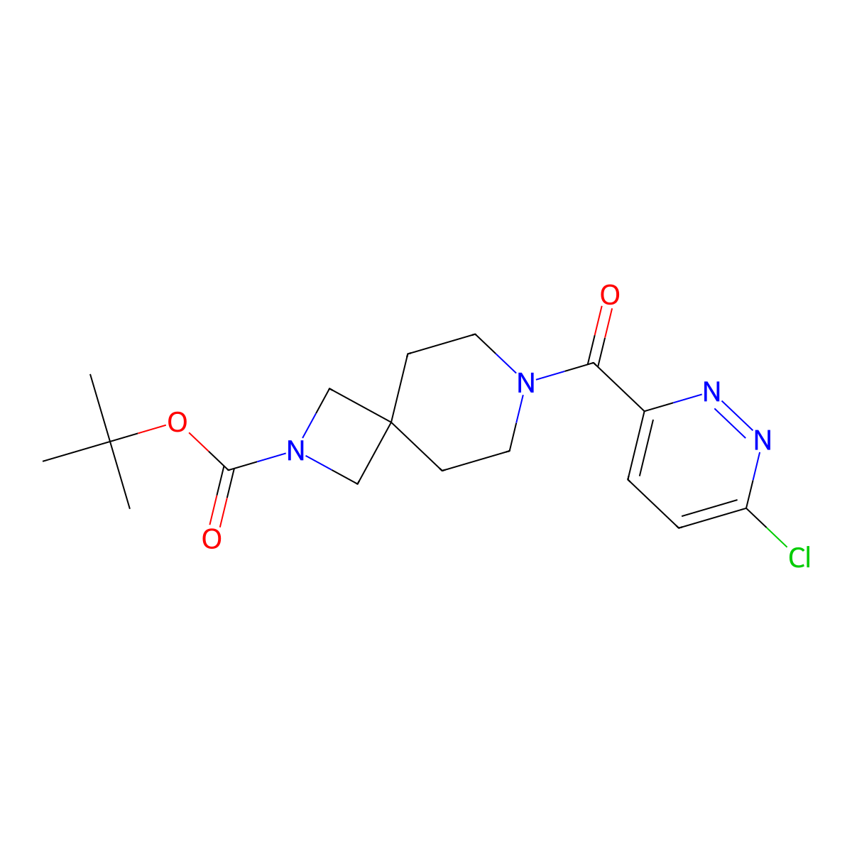 Tert-butyl 7-(6-chloropyridazine-3-carbonyl)-2,7-diazaspiro[3.5]nonane-2-carboxylate molecular structure, CAS 2377034-41-6