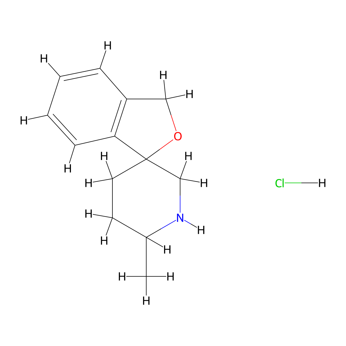 2'-Methylspiro[1H-2-benzofuran-3,5'-piperidine];hydrochloride molecular structure, CAS 2377034-53-0