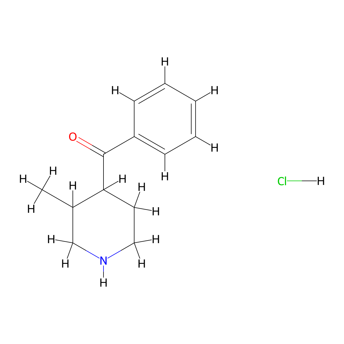 4-Benzoyl-3-methylpiperidine hydrochloride molecular structure, CAS 2377034-67-6