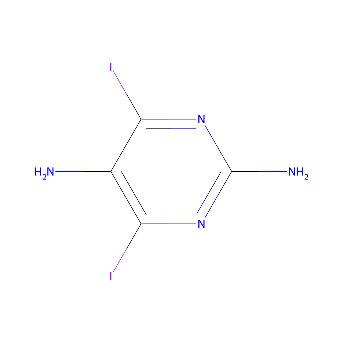 Diiodopyrimidine-2,5-diamine molecular structure, CAS 2377034-69-8