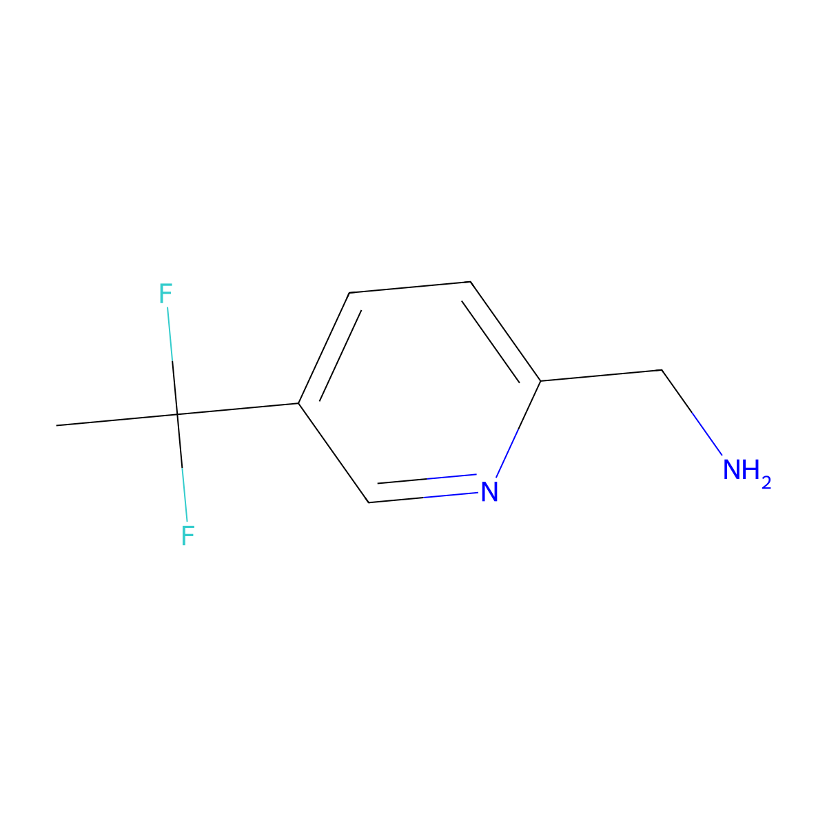(5-(1,1-Difluoroethyl)pyridin-2-yl)methanamine molecular structure, CAS 2377034-83-6