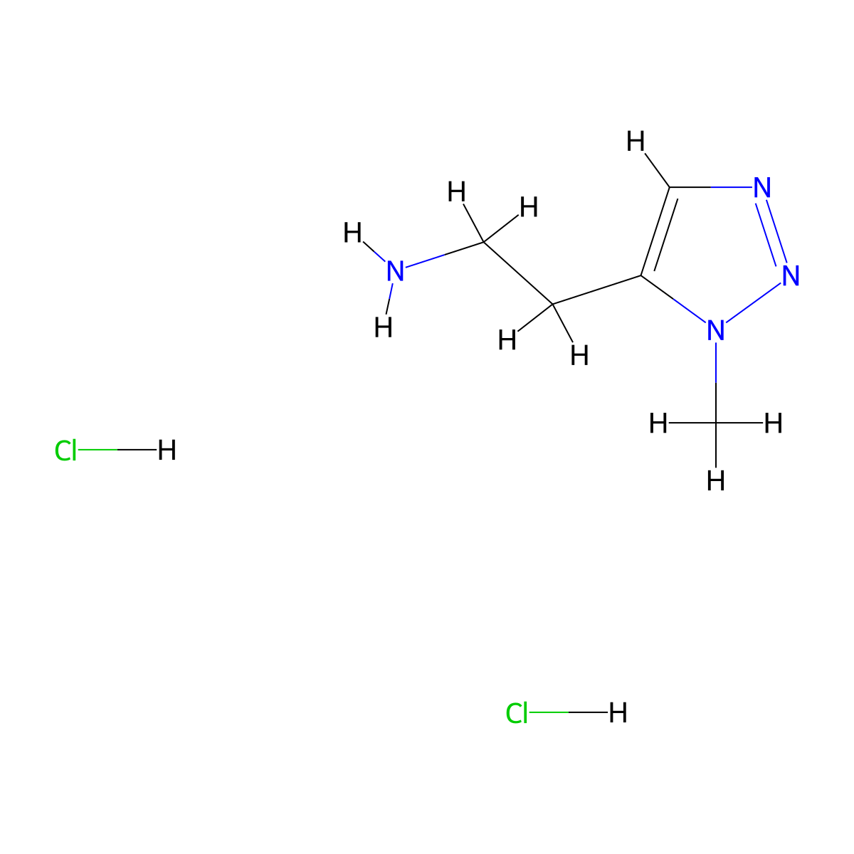 2-(1-methyl-1H-1,2,3-triazol-5-yl)ethan-1-amine dihydrochloride molecular structure, CAS 2377034-91-6