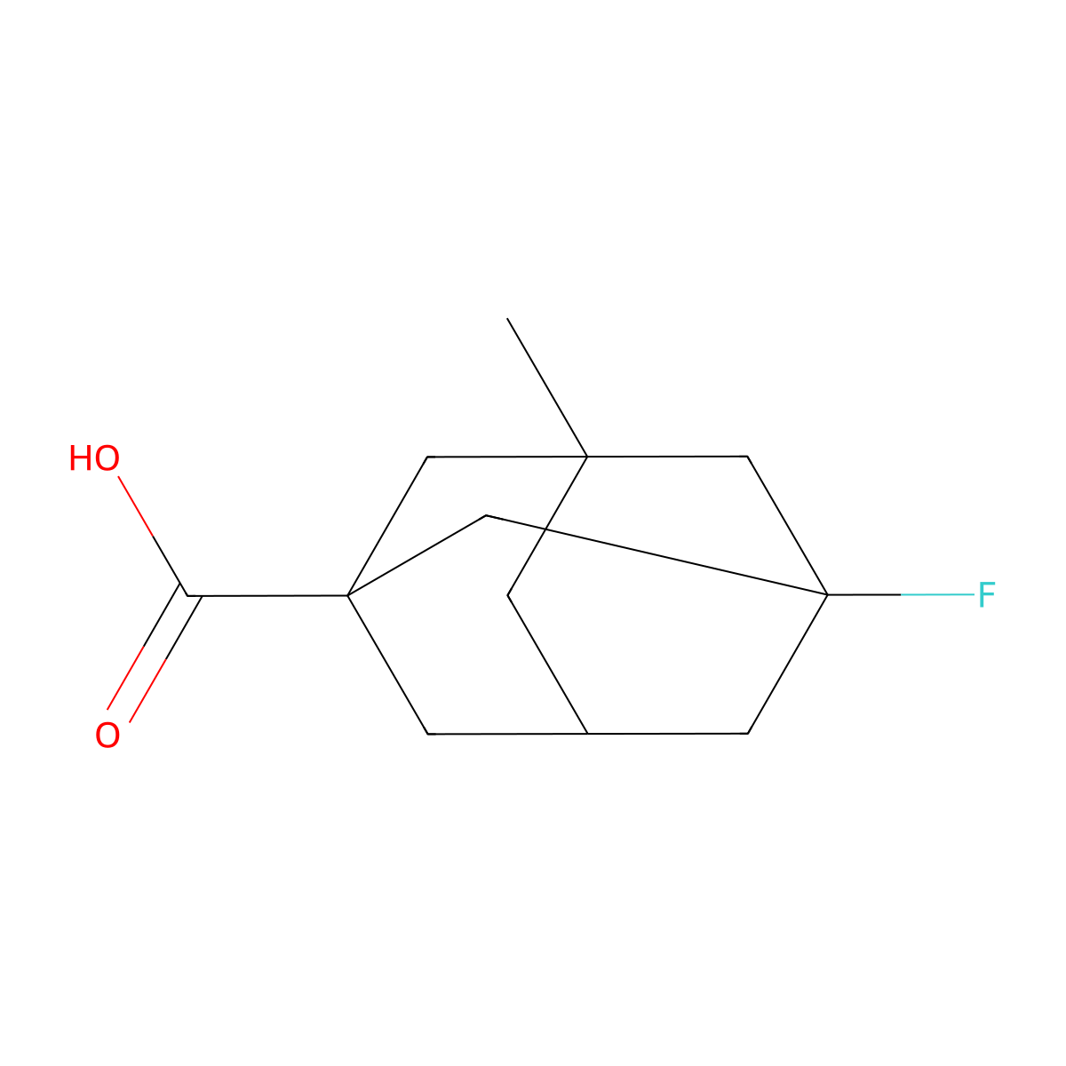 3-Fluoro-5-methyladamantane-1-carboxylic acid molecular structure, CAS 2377034-94-9