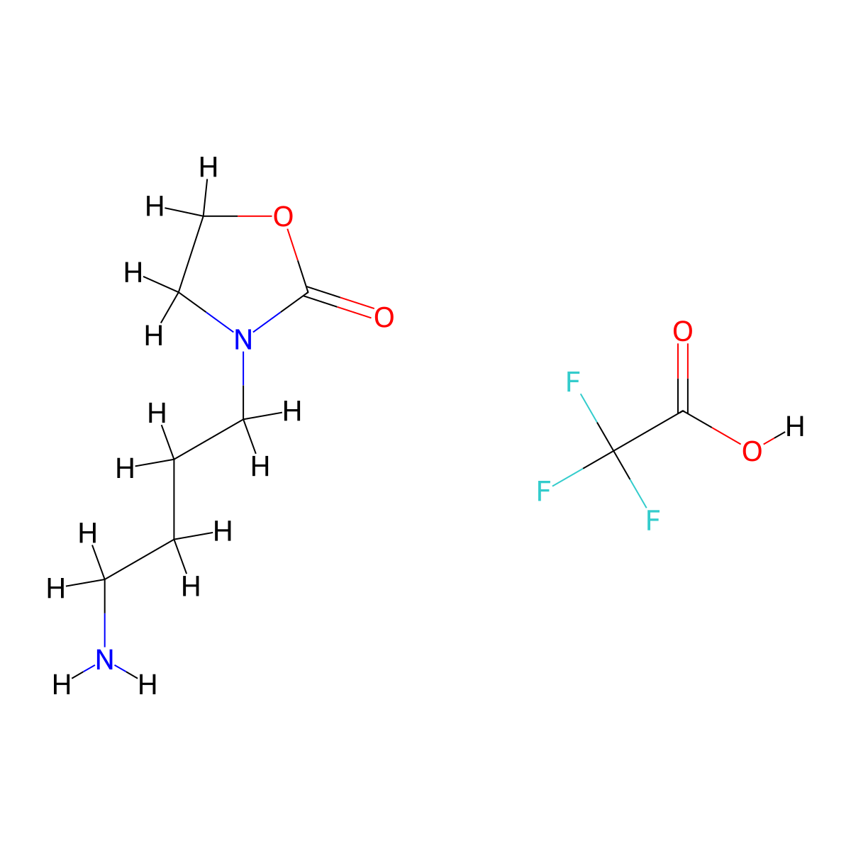 3-(4-Aminobutyl)-1,3-oxazolidin-2-one,trifluoroaceticacid molecular structure, CAS 2377035-09-9