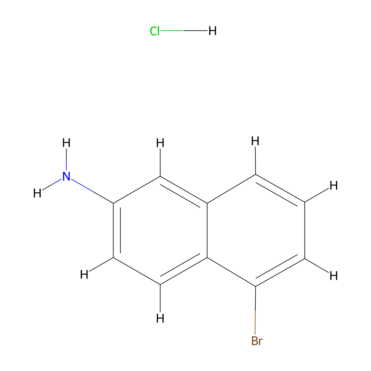 5-Bromonaphthalen-2-amine hydrochloride molecular structure, CAS 2377035-12-4