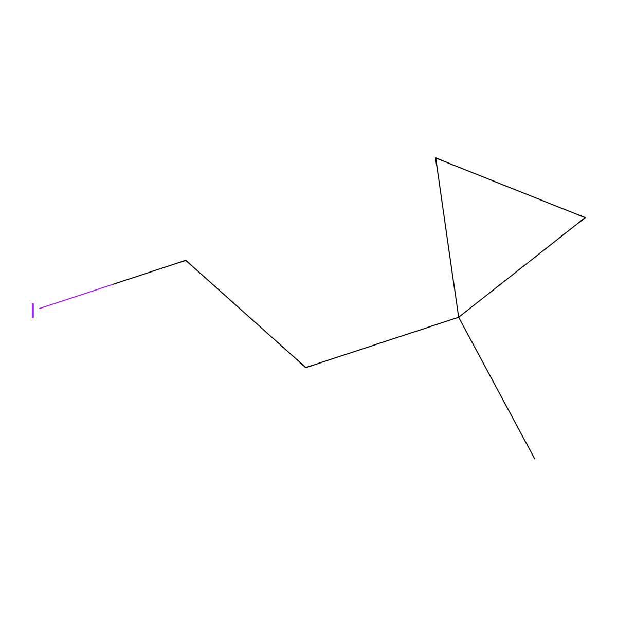 1-(2-Iodoethyl)-1-methylcyclopropane molecular structure, CAS 2377035-14-6