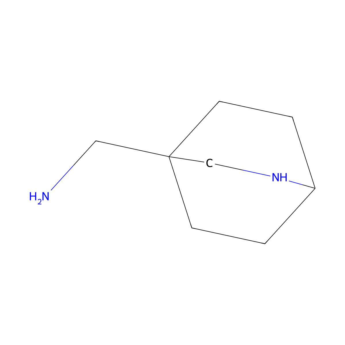1-{2-Azabicyclo[2.2.2]octan-4-yl}methanamine molecular structure, CAS 2377035-18-0