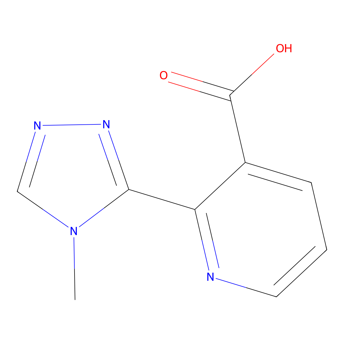 2-(4-methyl-4H-1,2,4-triazol-3-yl)pyridine-3-carboxylic acid molecular structure, CAS 2377035-21-5