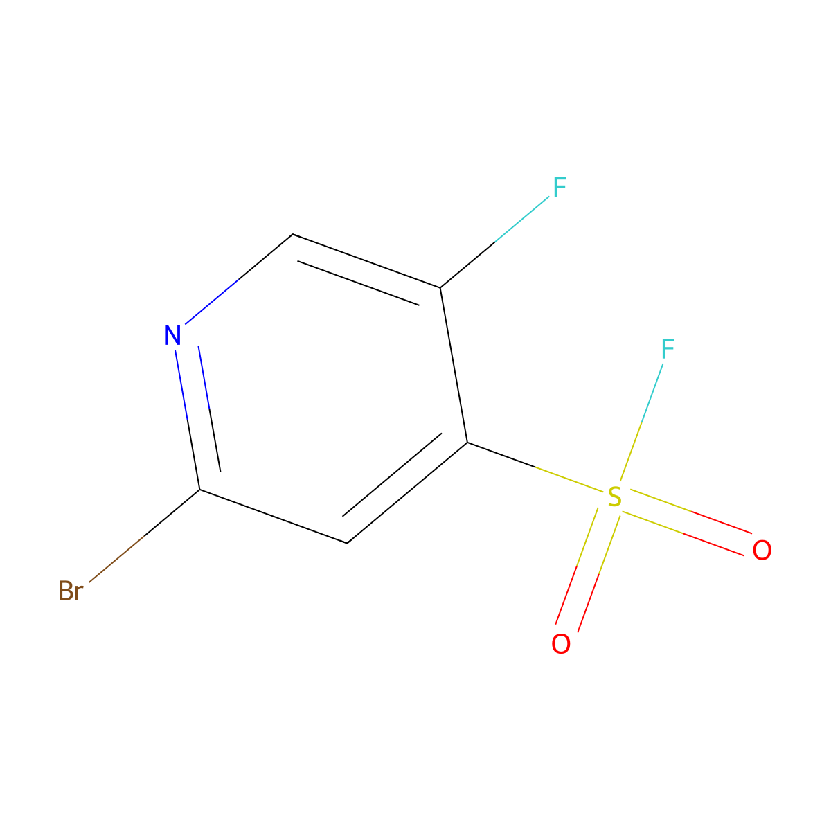 2-Bromo-5-fluoropyridine-4-sulfonyl fluoride molecular structure, CAS 2377035-22-6