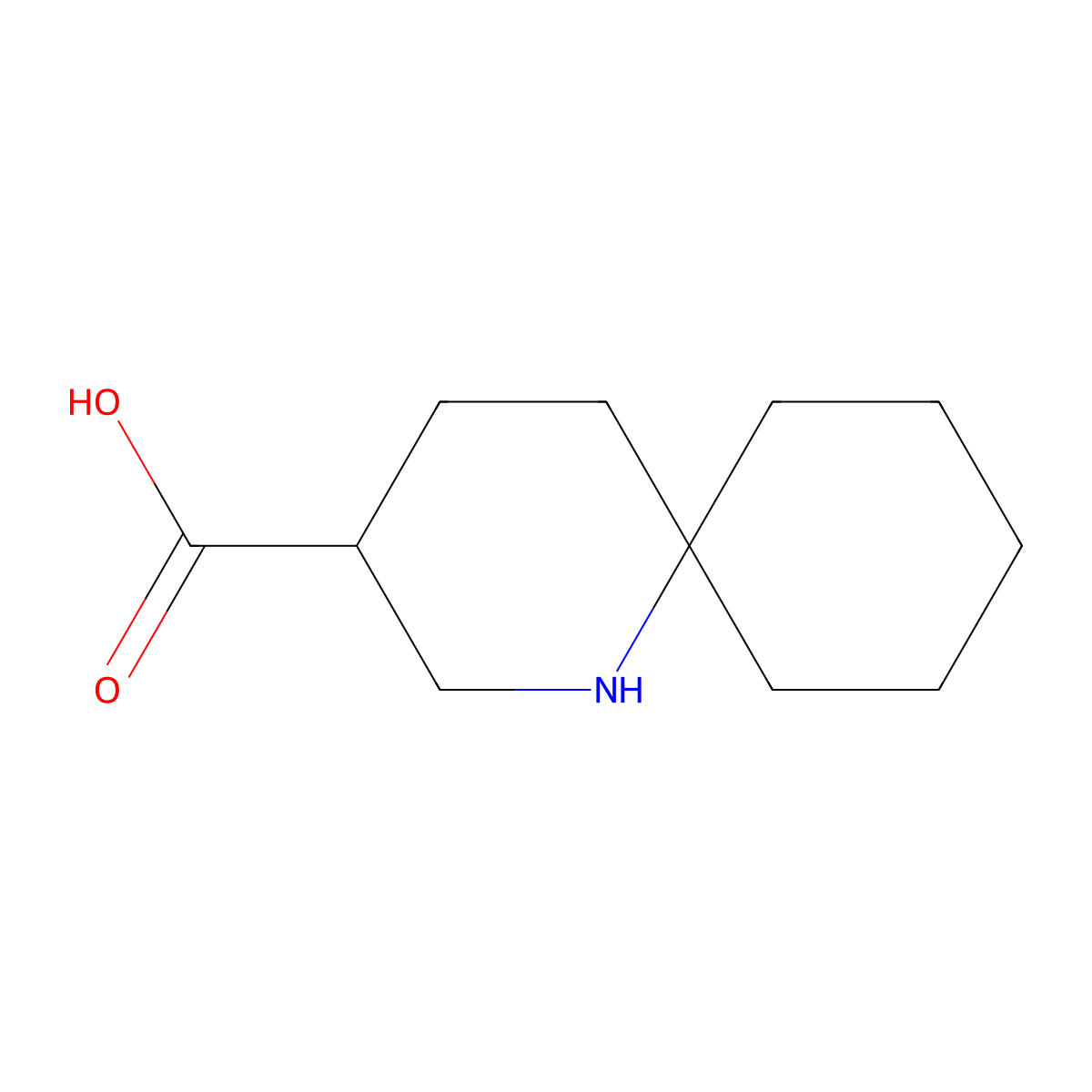 1-Azaspiro[5.5]undecane-3-carboxylic acid molecular structure, CAS 2377035-44-2