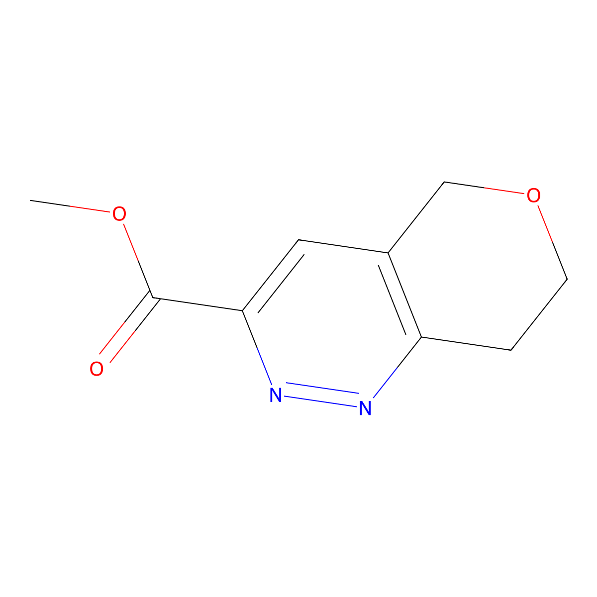 methyl5H,7H,8H-pyrano[4,3-c]pyridazine-3-carboxylate molecular structure, CAS 2377035-70-4