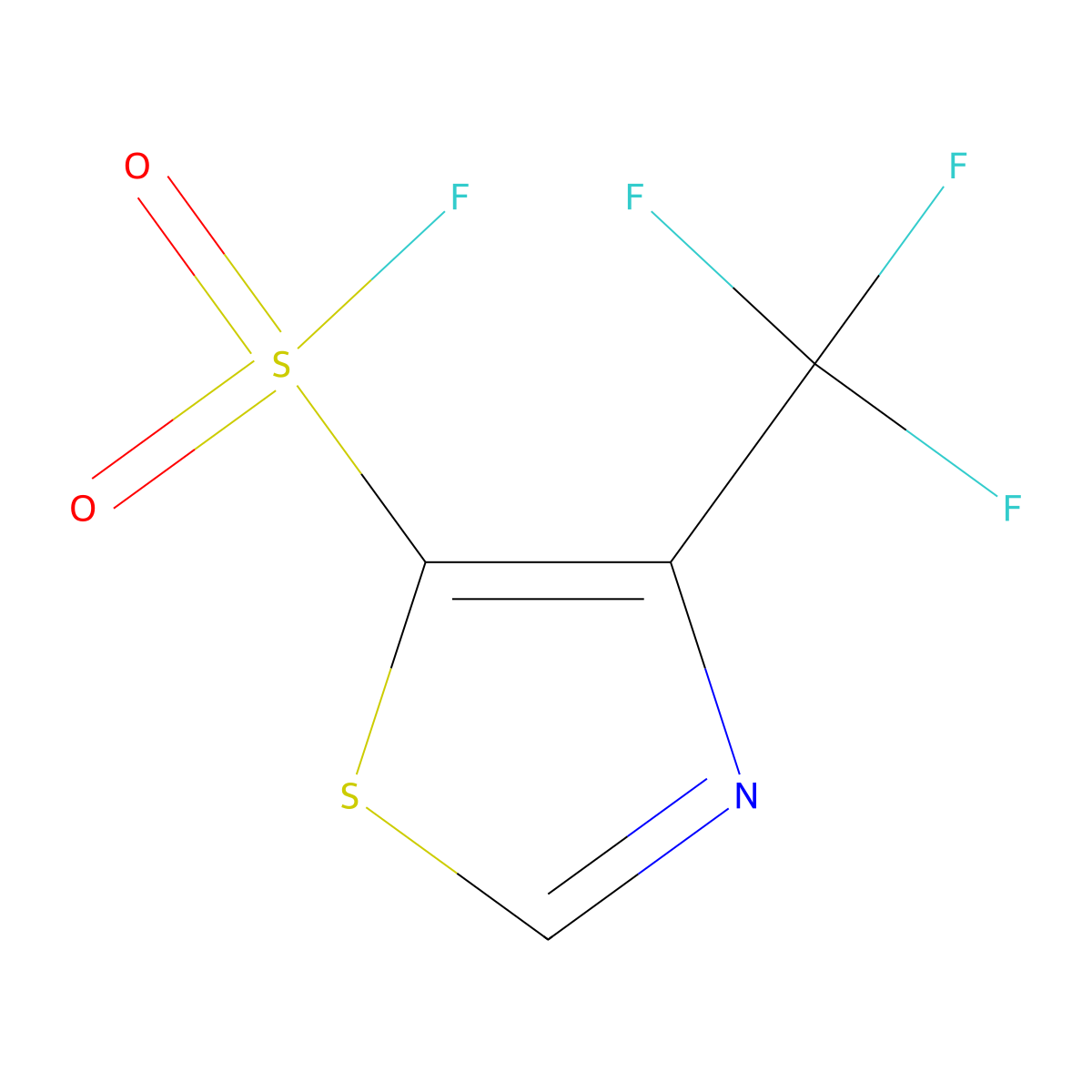 4-(Trifluoromethyl)-1,3-thiazole-5-sulfonylfluoride molecular structure, CAS 2377035-76-0