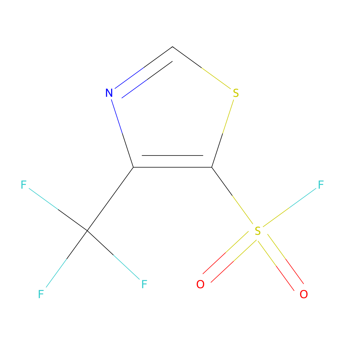 4-(Trifluoromethyl)-1,3-thiazole-5-sulfonylfluoride molecular structure, CAS 2377035-76-0