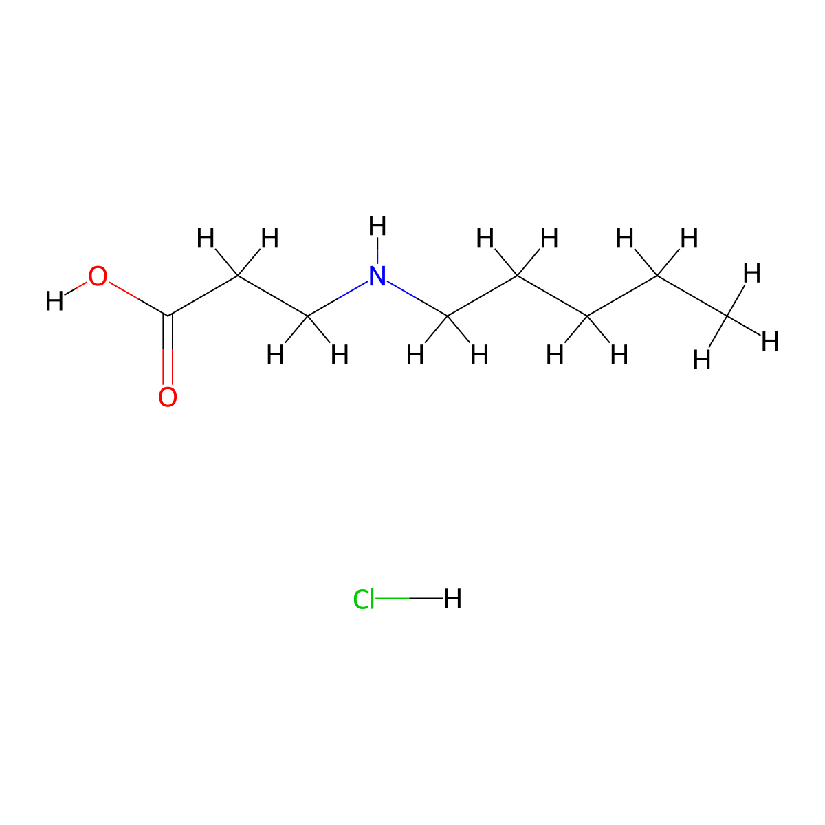 3-(Pentylamino)propanoic acid hydrochloride molecular structure, CAS 2377035-78-2
