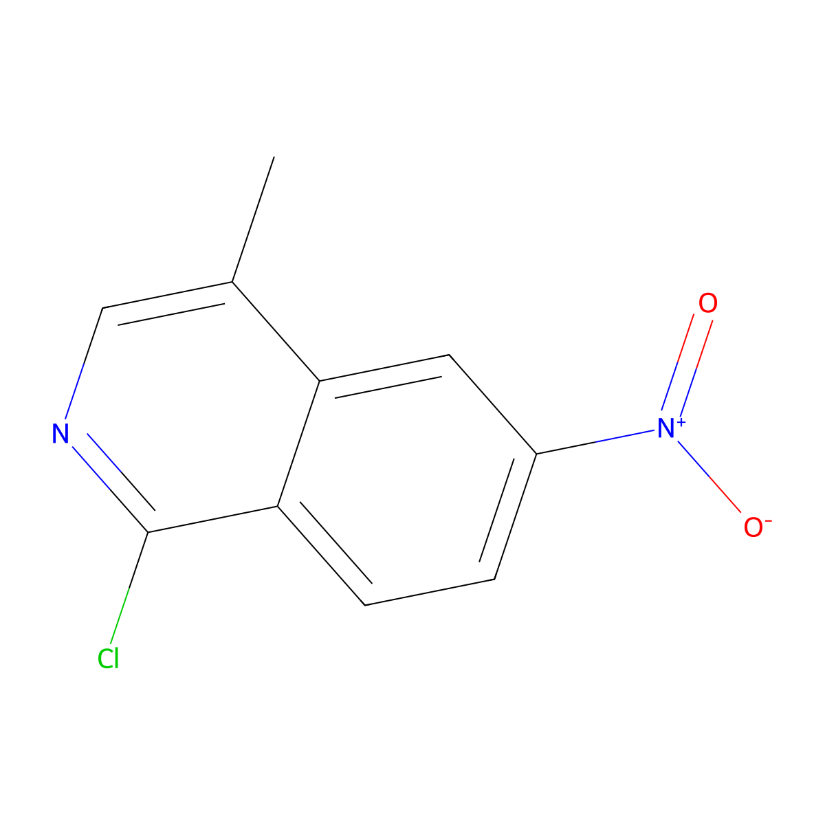 1-Chloro-4-methyl-6-nitroisoquinoline molecular structure, CAS 2377035-85-1