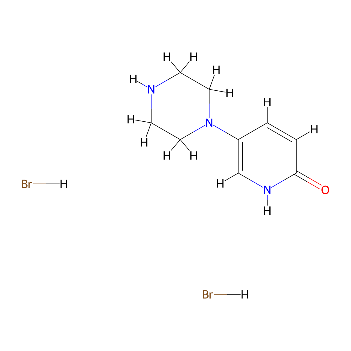 5-(Piperazin-1-yl)-1,2-dihydropyridin-2-one dihydrobromide molecular structure, CAS 2377035-87-3