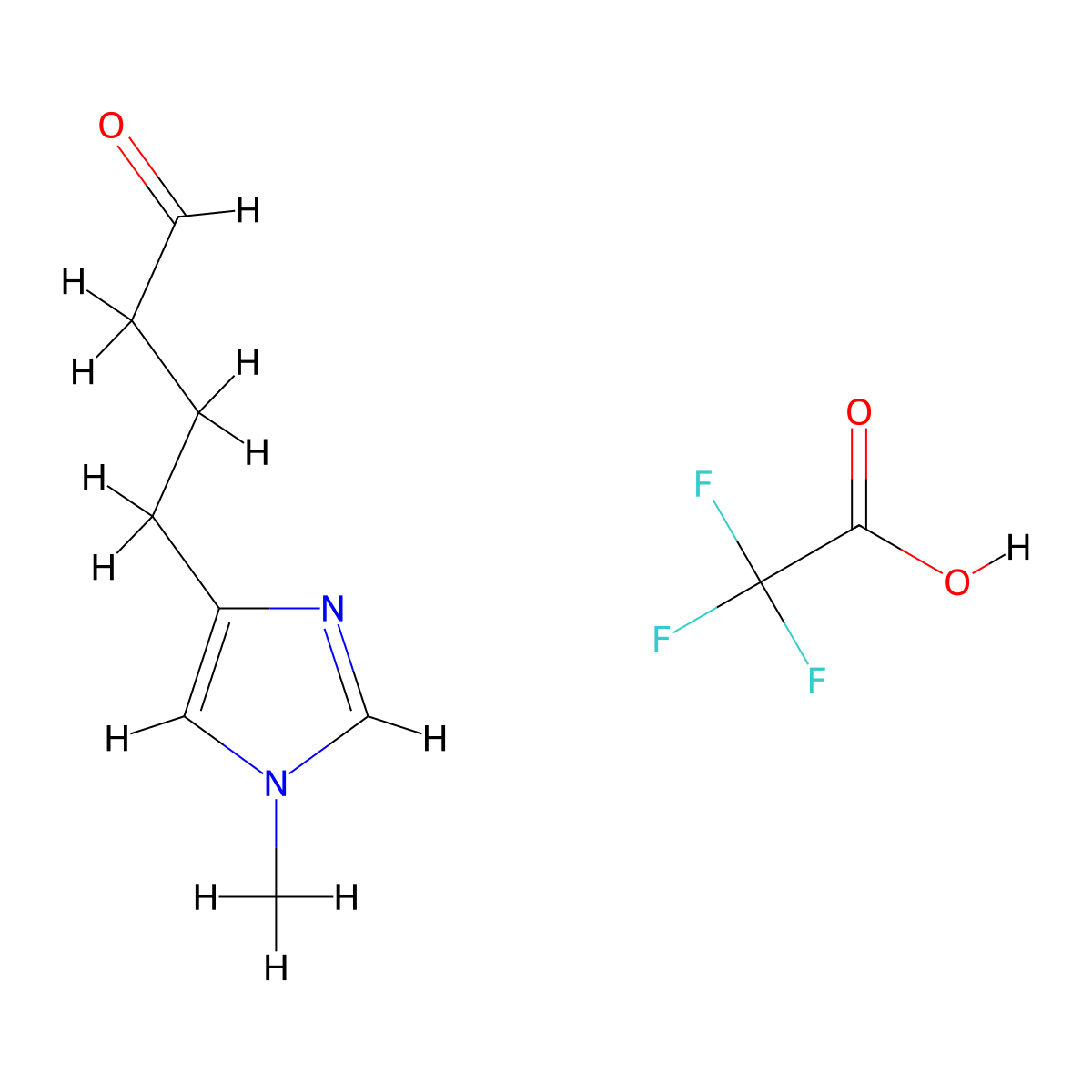 4-(1-methyl-1H-imidazol-4-yl)butanal,trifluoroaceticacid molecular structure, CAS 2377035-92-0